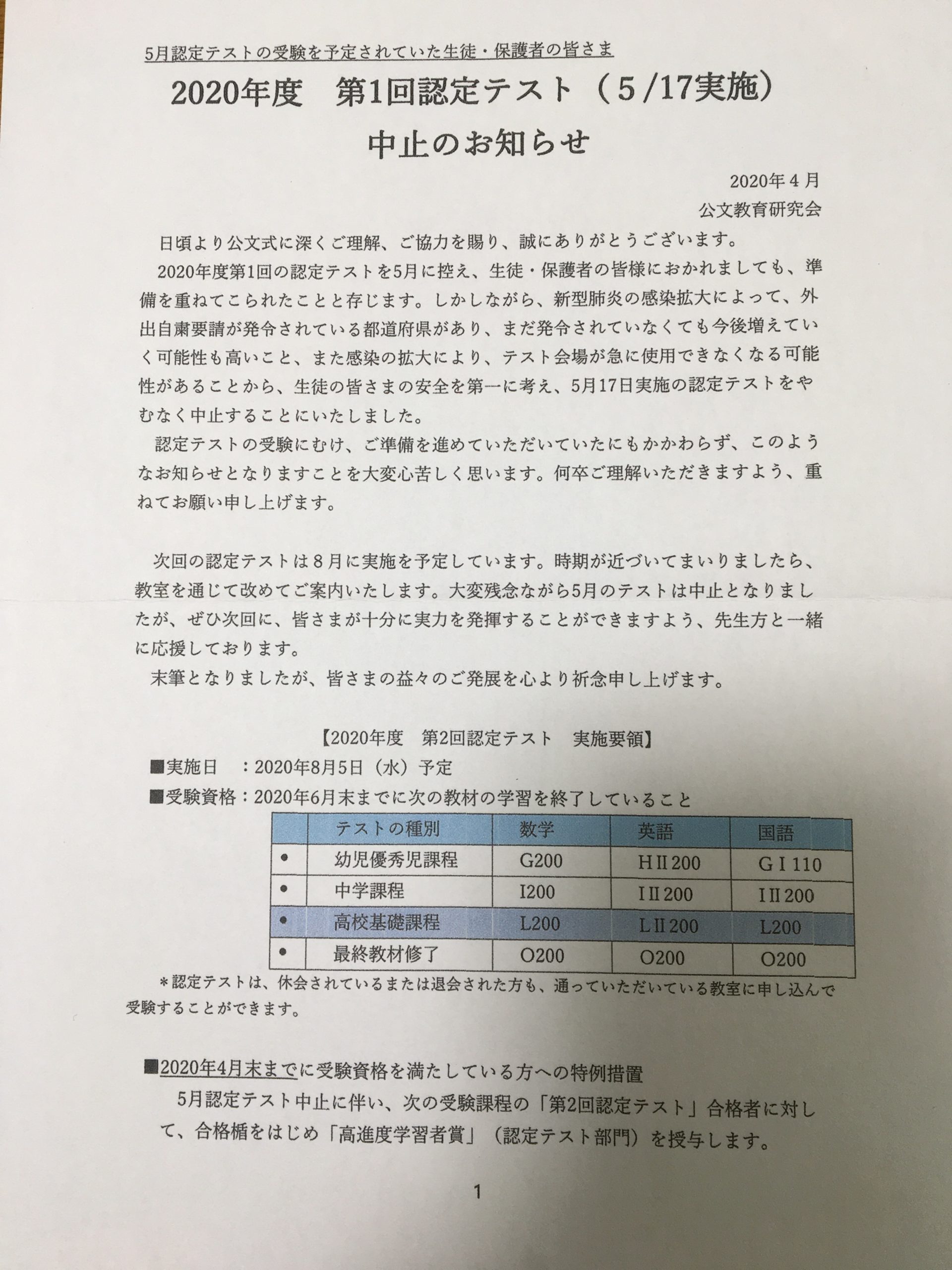 年度 公文認定テスト ハリーと母マイ鬼 23年中学受験記